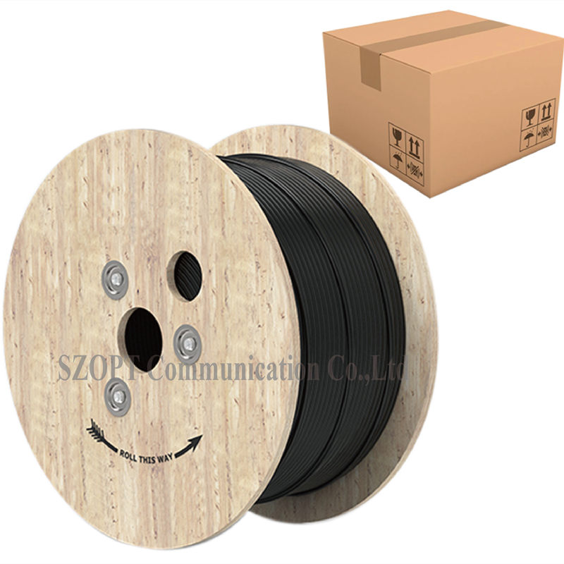 ftth duct crop cable in wood reel